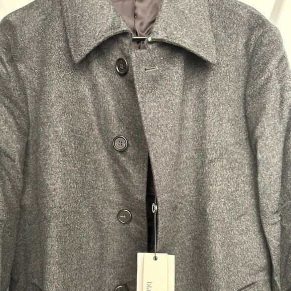 Black Goat Coat with Raglan Sleeve - Picture 4 of 5